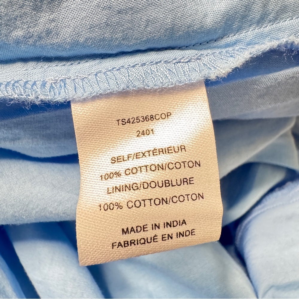 NWT Derek Lam 10 Crosby Arabella Cotton Belted Midi-Dress blue/4 - Picture 6 of 10